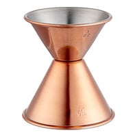 Acopa 1 oz. & 1.5 oz. Copper Classic Jigger