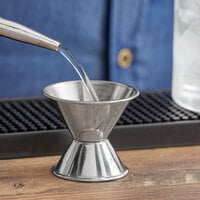 Choice 0.5 oz. & 1 oz. Stainless Steel Classic Jigger