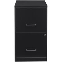 Hirsh Industries 14341 Space Solutions SOHO Black Two-Drawer Vertical File Cabinet - 14 1/4 inch x 18 inch x 24 1/2 inch