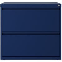 Hirsh Industries 24086 SOHO Navy Two-Drawer Lateral 101 File Cabinet - 30 inch x 17 5/8 inch x 27 3/4 inch