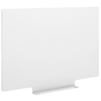 Hirsh Industries 24490 29 1/2 inch x 20 inch White Desk Mount Steel Privacy Panel Divider for 24 inch - 30 inch Deep Desks