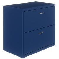 Hirsh Industries 24080 Space Solutions SOHO Navy Two-Drawer Lateral File Cabinet - 30" x 17 5/8" x 27 3/4"