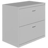 Hirsh Industries 23924 Space Solutions SOHO Arctic Silver Two-Drawer Lateral File Cabinet - 30" x 17 5/8" x 27 3/4"