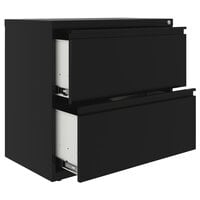 Hirsh Industries 24081 SOHO Black Two-Drawer Lateral 101 File Cabinet - 30 inch x 17 5/8 inch x 27 3/4 inch