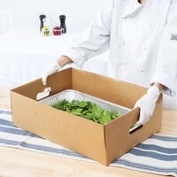 22 inch x 16 inch x 7 inch Corrugated Catering Tray - 25/Case