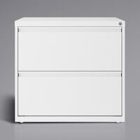 Hirsh Industries 24085 SOHO White Two-Drawer Lateral 101 File Cabinet - 30 inch x 17 5/8 inch x 27 3/4 inch