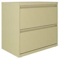Hirsh Industries 24082 SOHO Putty Two-Drawer Lateral 101 File Cabinet - 30 inch x 17 5/8 inch x 27 3/4 inch