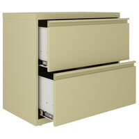 Hirsh Industries 24082 SOHO Putty Two-Drawer Lateral 101 File Cabinet - 30 inch x 17 5/8 inch x 27 3/4 inch