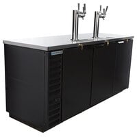 Beverage-Air DD78HC-1-B-ALT-069 (2) Triple Tap Kegerator Beer Dispenser with Right Side Compressor - Black, 4 (1/2) Keg Capacity