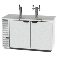 Beverage-Air DD58HC-1-S-016 (2) Double Tap Kegerator Beer Dispenser with Left Side Compressor - Stainless Steel, 3 (1/2) Keg Capacity