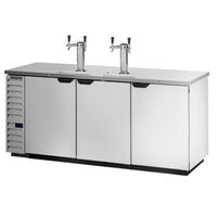 Beverage-Air DD78HC-1-S-072 1 Double and 1 Triple Tap Kegerator Beer Dispenser with Left Side Compressor - Stainless Steel, 4 (1/2) Keg Capacity