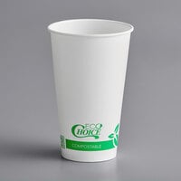 EcoChoice 16 oz. Compostable PLA Paper Cold Cup - 50/Pack