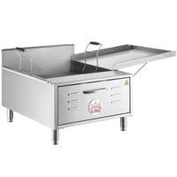 Carnival King 30 lb. Liquid Propane / Field Convertible Flat Bottom Countertop Funnel Cake / Donut Fryer