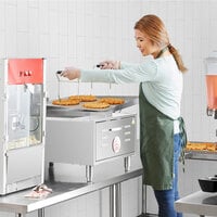 Carnival King 30 lb. Liquid Propane / Field Convertible Flat Bottom Countertop Funnel Cake / Donut Fryer