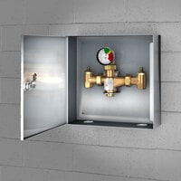 Guardian Equipment G6022 Thermostatic Mixing Valve in Surface Mounted Stainless Steel Cabinet - 13 GPM Capacity
