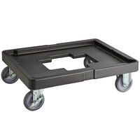 28 inch x 20 7/8 inch x 9 1/8 inch Black Dolly for 6-Pan Insulated Food Pan Carrier - 330 lb. Capacity