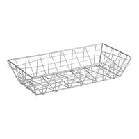 American Metalcraft ROC1362 Chrome Zorro Rectangular Basket - 13" x 6" x 2 1/2"