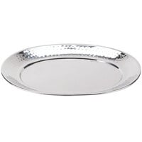 American Metalcraft HMOST1115 15 inch Oval Hammered Stainless Steel Tray