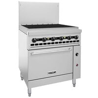 Vulcan 36S-36CBN Endurance Natural Gas 36 inch Charbroiler with Standard Oven Base - 131,000 BTU