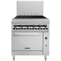 Vulcan 36S-36CBN Endurance Natural Gas 36 inch Charbroiler with Standard Oven Base - 131,000 BTU