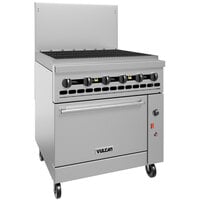 Vulcan 36C-36CBN Endurance Natural Gas 36 inch Charbroiler with Convection Oven Base - 128,000 BTU