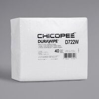 Chicopee D722W Durawipe 11 1/2" x 13" White Medium-Heavy-Weight Industrial Wiper - 960/Case