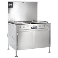 Avalon Manufacturing 24 inch x 34 inch 195 lb. Natural Gas Flat Bottom Donut Fryer with Standing Pilot - 120,000 BTU