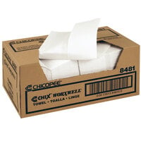 Chicopee 8481 Durawipe 13" x 15" White Heavy-Duty Wiper / Shop Towel - 100/Case