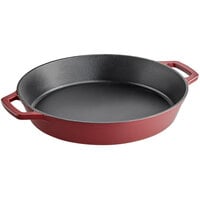 Valor 17" Merlot Enameled Cast Iron Skillet with Dual Handles