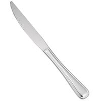 Bon Chef S4615 Ravello 9 1/4 inch 13/0 Stainless Steel Extra Heavy Weight Solid Handle Steak Knife - 12/Case
