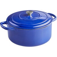 Valor 9.5 Qt. Galaxy Blue Enameled Cast Iron Dutch Oven