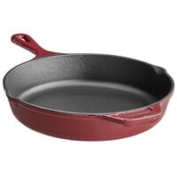 Valor 10" Merlot Enameled Cast Iron Skillet with Helper Handle