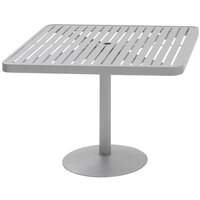 Wabash Valley HA2V79P Hanna Collection 36 inch Square Horizontal Slat Portable Pedestal Table