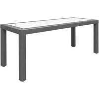 Wabash Valley GV8412C Green Valley 4' Powder Coated Aluminum Backless Outdoor Bench Seat