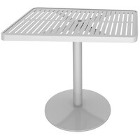 Wabash Valley HA2X79P Hanna Collection 30 inch Square Horizontal Slat Portable Pedestal Table
