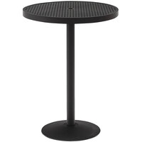 Wabash Valley HAAJ71P Hanna Collection 30 inch Round Square-Perforated Portable Pedestal Bar Table