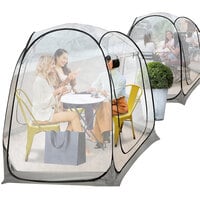 Eastern Tabletop 4200 10' x 10' Clear Portable Pop-Up Pod with Two Entrances