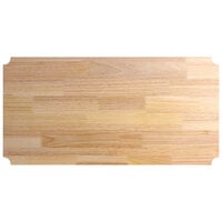 Regency Hardwood Cutting Board Insert for Wire Shelving - 24 inch x 48 inch x 1 inch
