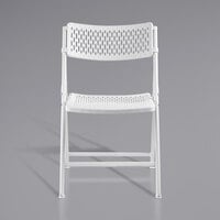 National Public Seating 1421 AirFlex White Polypropylene Premium Folding Chair