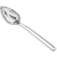 Vollrath 46729 Miramar 4 oz. Stainless Steel Open Handle Slotted Oval Serving Spoon