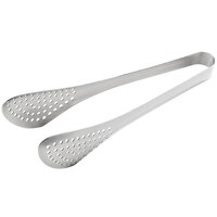 American Metalcraft TGP8 8 1/2 inch Perforated Satin Finish Stainless Steel Serving Tongs