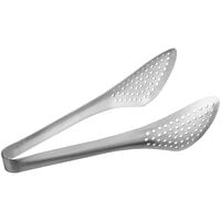 American Metalcraft TGP8 8 1/2" Perforated Satin Finish Stainless Steel Serving Tongs