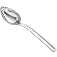 Vollrath 46723 Miramar 4 oz. Stainless Steel Open Handle Solid Oval Serving Spoon