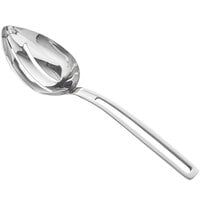 Vollrath 46730 Miramar 8 oz. Stainless Steel Open Handle Slotted Oval Serving Spoon