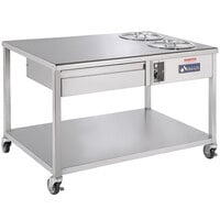 Avalon Manufacturing AFT-48-2-1-C 48" Stainless Steel 1-Drawer Donut / Bakery Finishing Table - 120V, 1500W