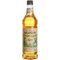 Monin 1 Liter Organic Agave Nectar Sweetener Syrup