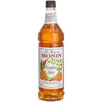 Monin Premium Pumpkin Spice Flavoring Syrup 1 Liter