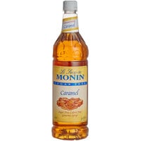 Monin 1 Liter Sugar Free Caramel Flavoring Syrup