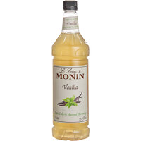 Monin 1 Liter Zero Calorie Natural Vanilla Flavoring Syrup
