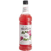 Monin 1 Liter Premium Rose Flavoring Syrup